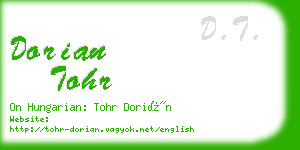 dorian tohr business card